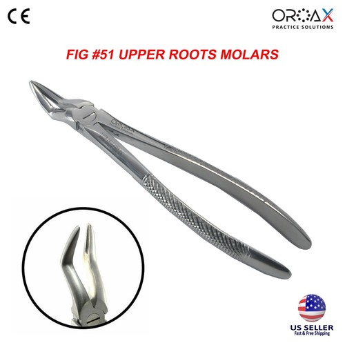 Pinza estrazione denti Fig-51 radici superiori molari strumento chirurgia orale - Foto 3 di 3