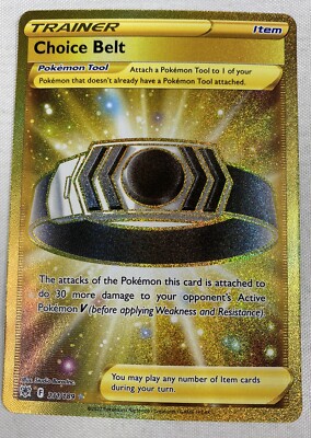 gold choice belt pokemon card Choice Belt #92 Prices | Pokemon Japanese Battle Region