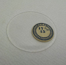 THICK GLASS POCKET WATCH CRYSTAL NEW OLD STOCK SIZE 17 8/16 REPLACEMENT VTF i18