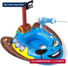Kids Pool Floats with Water Gun, Pirate ShipToddler Inflatable Pool Toys for Kid