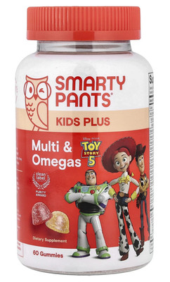 Smarty Pants Kids Plus Multi & Omegas 60 Lemon Orange & StrawberryBanana Gummies