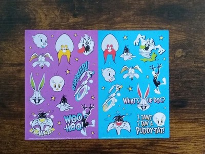 30-PCS LOONEY TUNES Sticker Sheet Bugs Bunny Tweety Yosemite Taz Daffy Sylvester