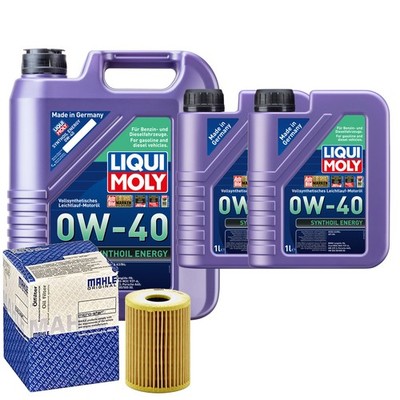 Motoröl 0W40 LIQUI MOLY Synthoil Energy 7L+MAHLE Ölfilter