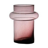 Inna-Glas Glas Vase Justo, Recycelt, Violett-Klar, 20 Cm, Ø 15 Cm