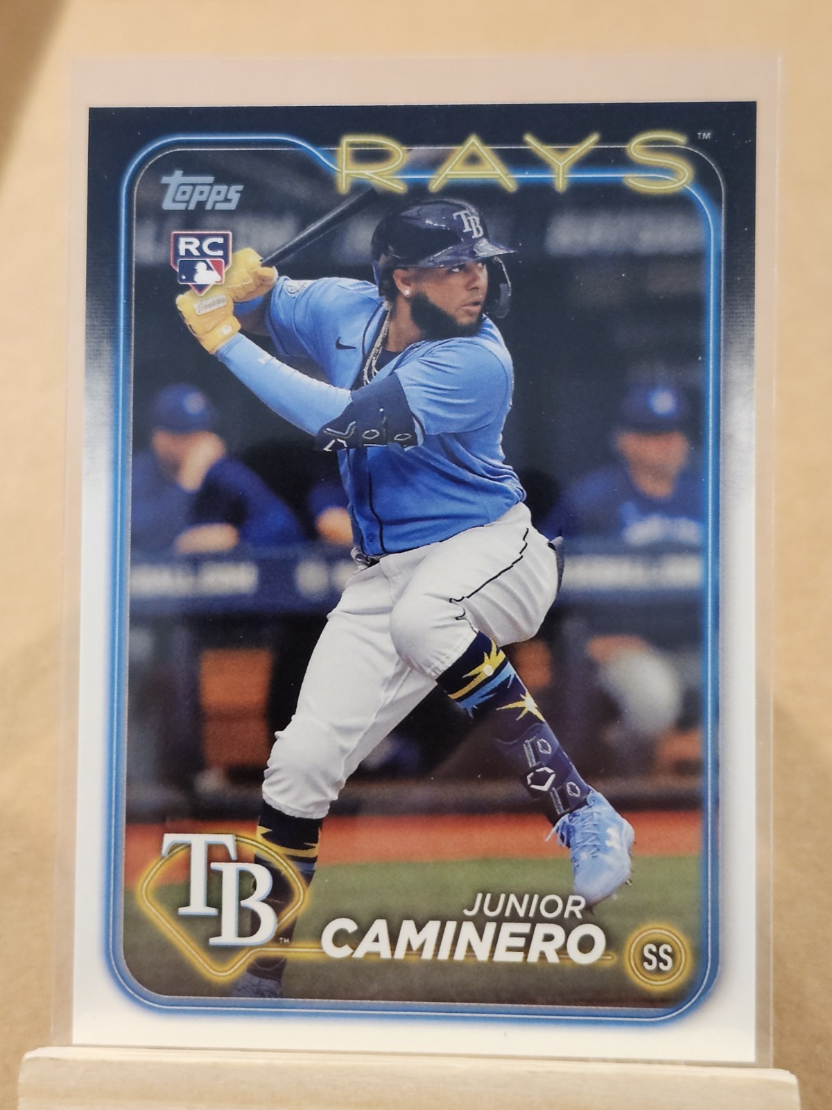 2024 Topps #628 Junior Caminero RC Tampa Bay Rays