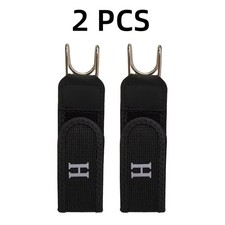 2PCS Tactical Metal Hook Elastic Belt Buckle-Less Invisible Waist Belt Closure