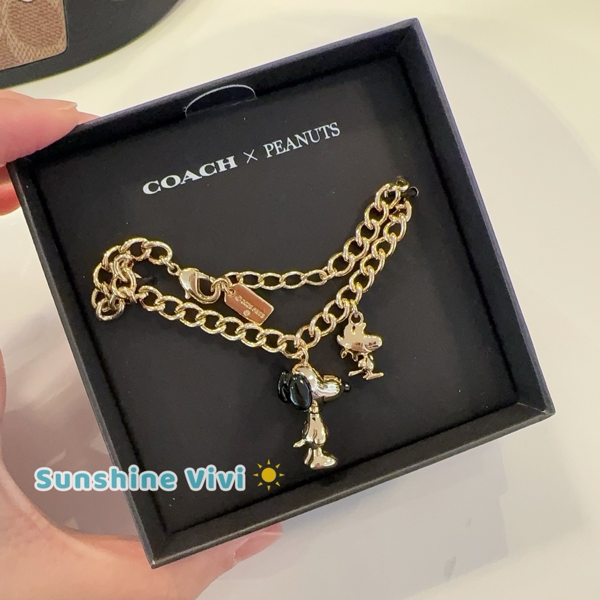 【COACH X PEANUTS】スヌーピー ウッドストック ブレスレット NWT COACH x PEANUTS Snoopy and Woodstock Charm Bracelet
