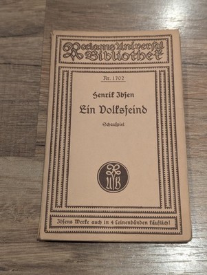 Antique Reclam German Book   Ibsen Ein Volksfeind Universal-Bibliothek