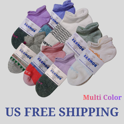 3 Pairs Women's Tri-Block Bombas Socks  S, M, L (Multi Colors) [100% AUTHENTIC