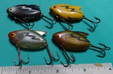 # 775 4-Heddon Sonic Vintage Lipless Crankbait Fishing Lures used-EX-