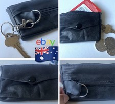 KeyPouch Wallet Coin Purse Card Holder Car & House Keys Faux Leather -New