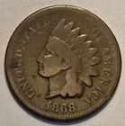 #4 GooD++ Low Mintage 1868 Indian Head Cent