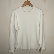 Uniqlo Mens Sweater Medium Cotton Blend Stret...