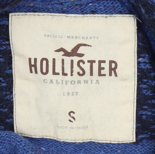 Hollister Women's Blue Striped Knit Pullover Hoodie S - Picture 3 of 12