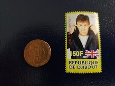 Paul McCartney English singer The Beatles 2010 Republique De Djibouti Stamp