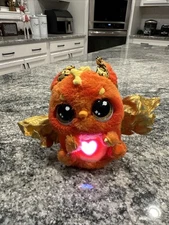 Little Live Pets Sparkles My Dancing Dragon Orange Plush Tested Works #23