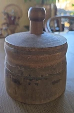 Primitive Wooden Butter Press/mold 4.5" Diameter
