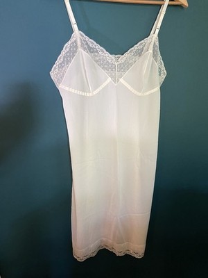 Vintage Hollywood Vassarette 38 Slip Lace Trim Full Slip Nylon