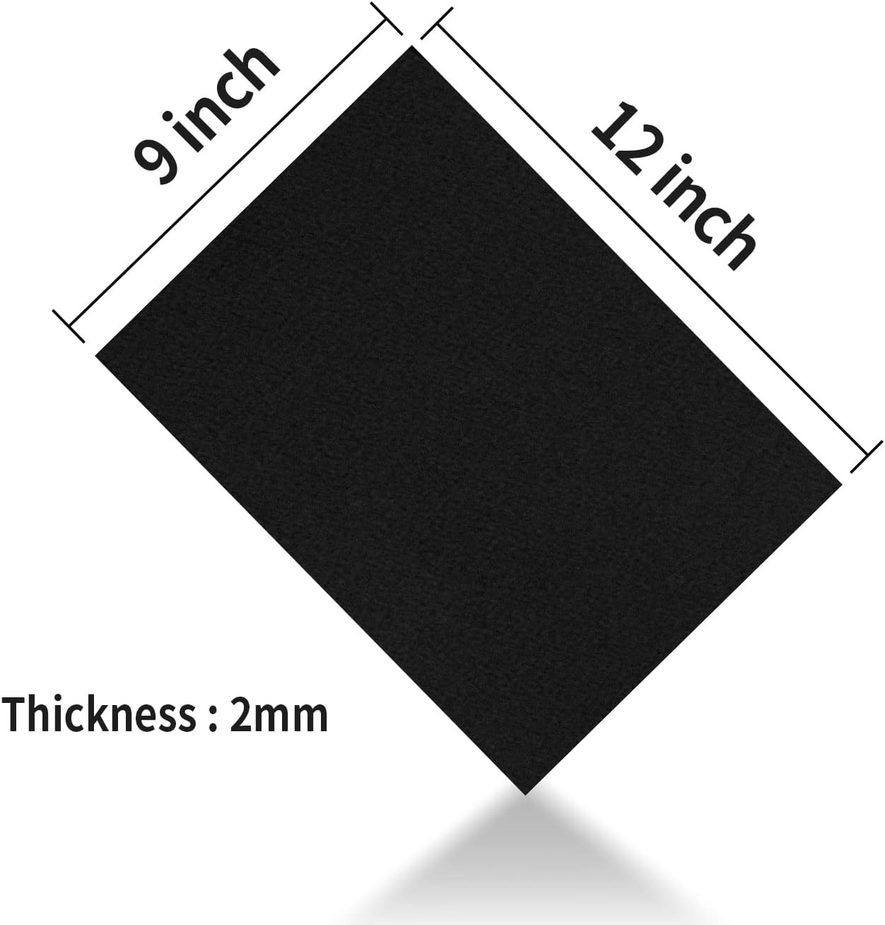 9 x 12 Inch Black Foam Sheets Crafts, 2mm Thick. 25 Pack Premium Black Foam P...
