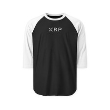 XRP , Cotton Raglan Tee, crypto currency, gear, merch, currency, free ship