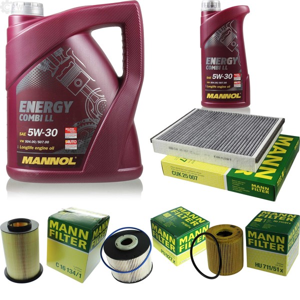 Mann Inspektionspaket 6L Mannol Energy Combi Ll 5W-30 FüR Ford Focus Iii-image