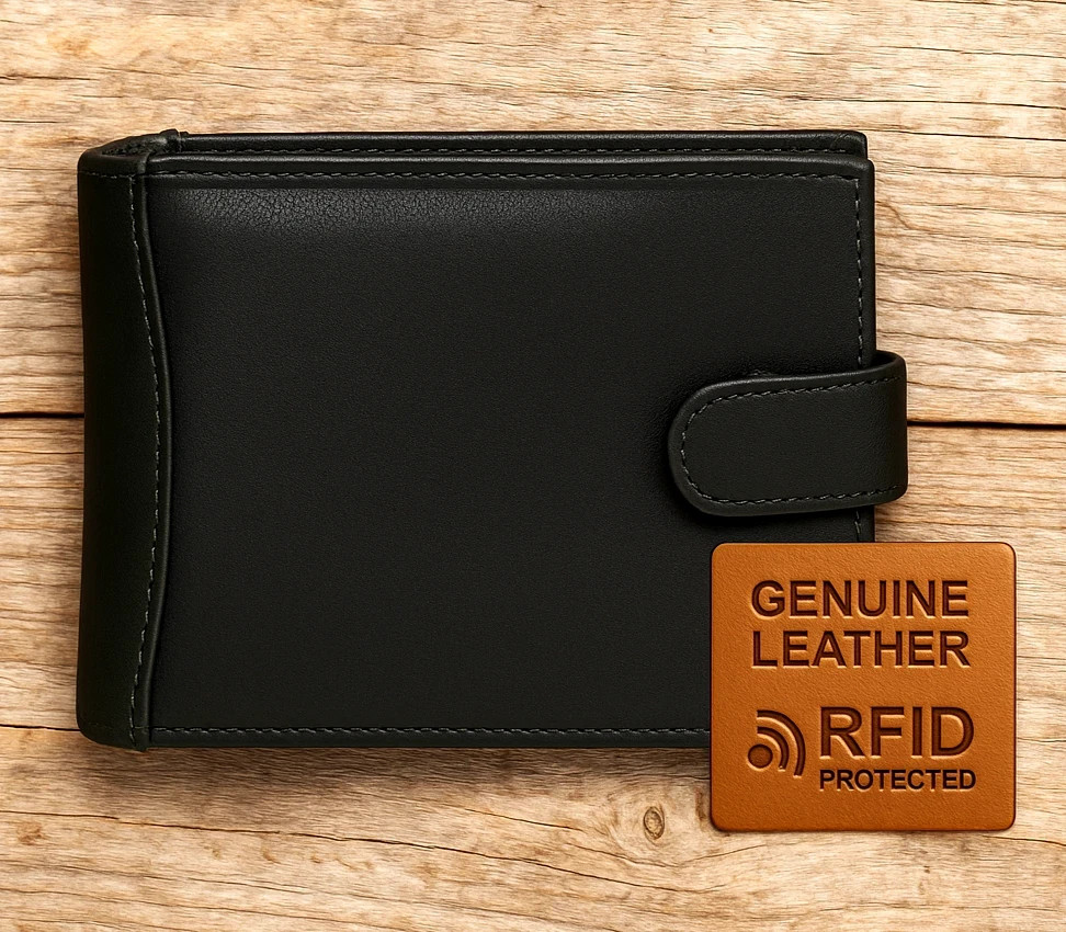 Personalised Engraved Bifold Genuine Soft Quality Leather Mens Wallet Luxury image 7