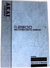 Akai Professional S2800 Midi Stereo Digital Sampler Operator's Manual 1992