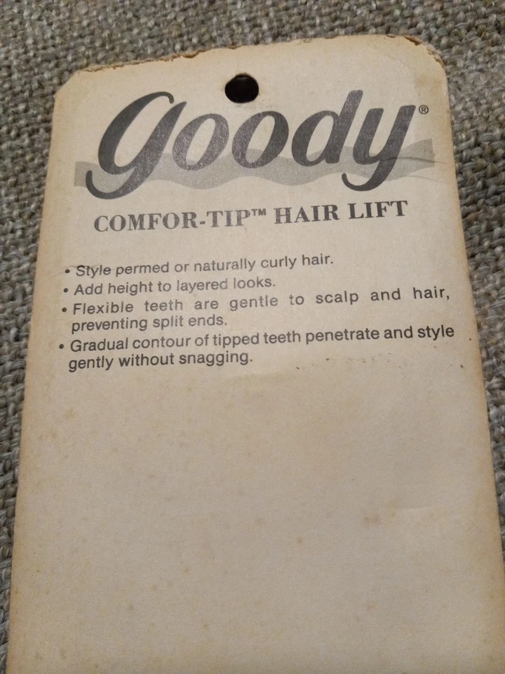 Tarjeta original púrpura #5128 NUEVO EN STOCK Goody 1989 punta cómoda levantamiento de cabello  Foto 3 de 4