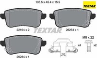Textar 2210401 Bremsbelagsatz FüR Scheibenbremse Bremsbelagsatz FüR Renault