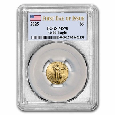 2025 1/10 oz American Gold Eagle MS-70 PCGS (First Day of Issue