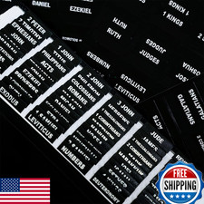 UPAFEXXI Leather Bible Tabs for Women & Men - Silver Foil, Large Print