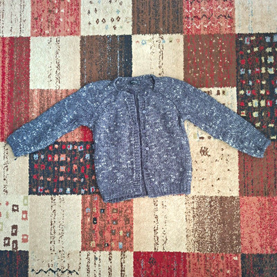 Cividini Wool Cardigan 100% Wolle Grau Meliert