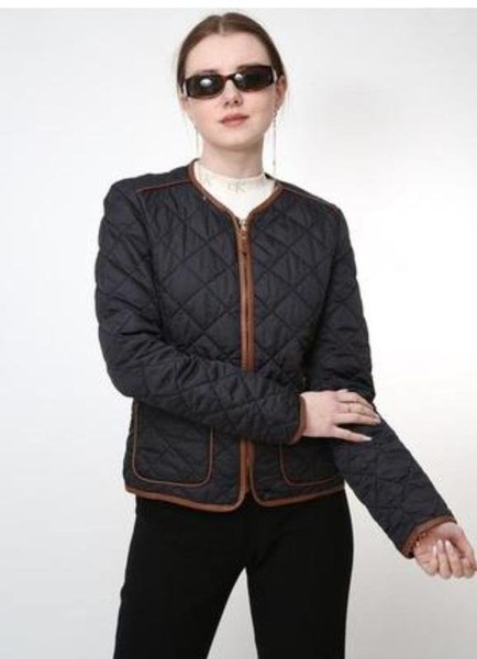 Women Massimo Dutti Jacket Navy Polyester 40 / L /