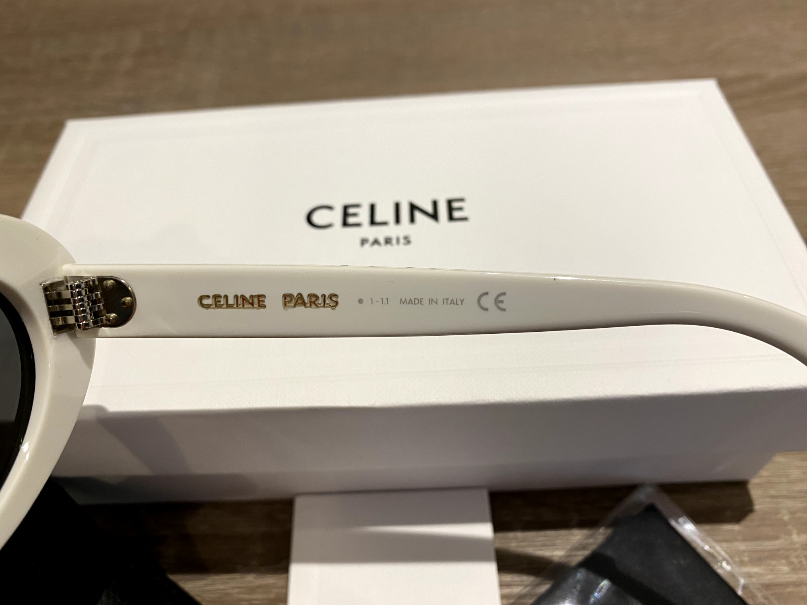 Celine Cat Eye S193 Sunglasses White Frame/Smoke Lenses RRP £340 image 4