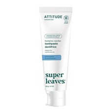 Attitude Fluoride-Free Whitening Toothpaste, Peppermint Flavor, EWG Verified,...
