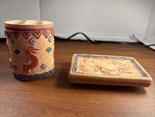 KOKOPELLI BATHROOM 2PC. SET SOAP DISH-TOOTHBRUSH HOLDER