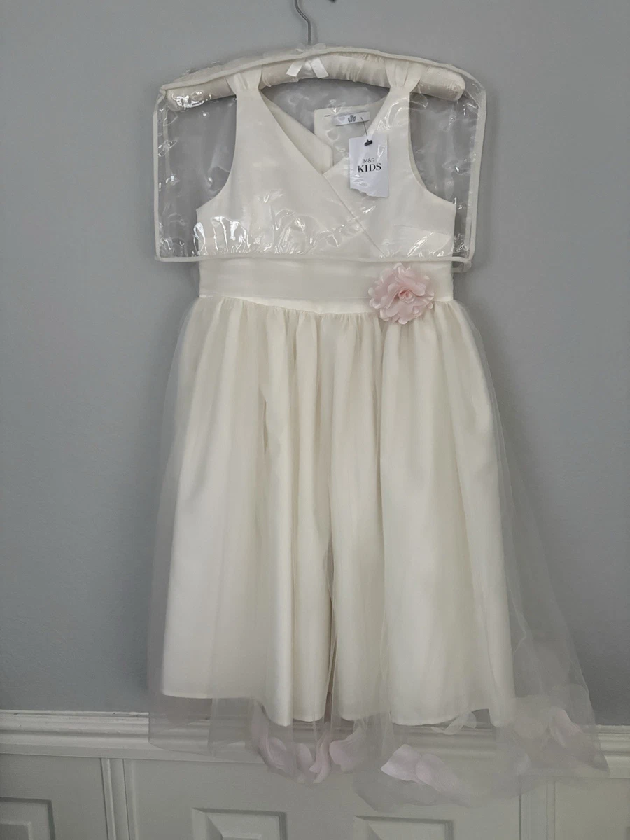 marks and spencer childrens bridesmaid dresses Kids Georgia Satin Dress main image 1