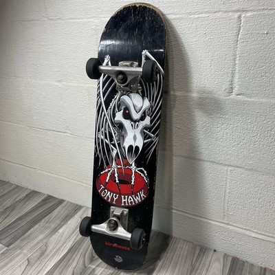 Vintage Tony Hawk Birdhouse Full Size Skateboard Bird Skull Black Skate Deck 90s
