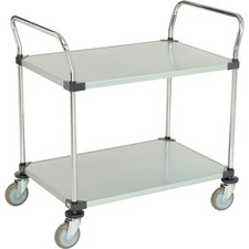 Galvanized Steel Utility Cart 2 Shelves 36x24x38