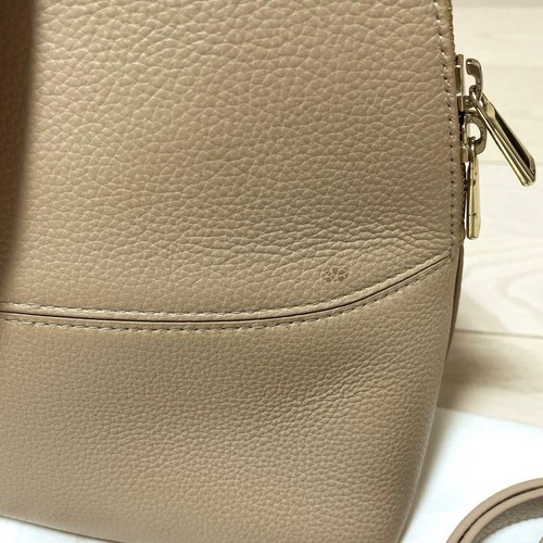 FURLA Leather Tote Bag Pink Beige 2Way Shoulder Handbag US TAX Includ - Picture 3 of 6