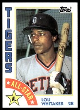 Lou Whitaker 1984 Topps #398 Detroit Tigers MLB READ FREE SHIPPING AutographDen
