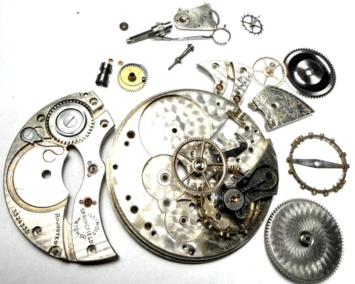 Antique ILLINOIS 16S 17j POCKET WATCH MOVEMENT Grade 305  Parts repair As Is