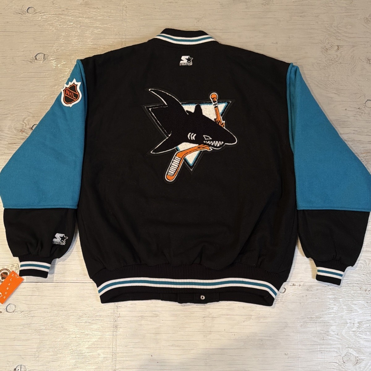 【激レア】90s STARTER NHL ブラックホークス XL 中綿ジャケット STARTER（スターター）の「【ヴィンテージ古着】90's STARTER