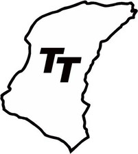 Isle of Man TT race circuit track outline manx roadrace sticker decal x1