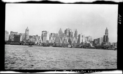 1925 Pier 9-14 East River fr Tug Rochester ManhNYC Old Ship Photo Negative D9
