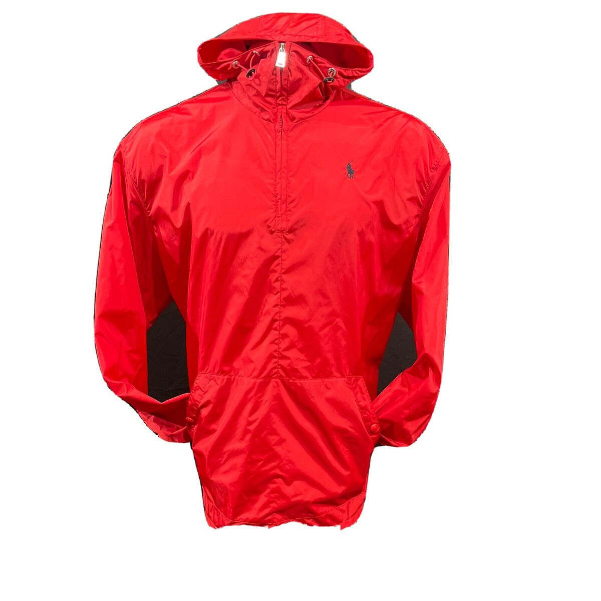 Polo Ralph Lauren Red Hooded Pullover Windbreaker 1/4 Zip Polo Ralph Lauren Red Hooded Pullover Windbreaker 1/4 Zip