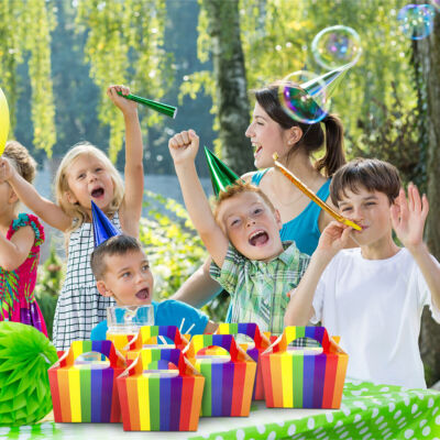 Bomboniera Compleanno Confezionata Su Sacchetto Con Quadrifoglio Rosso - Foto 12