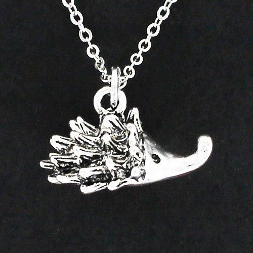 HEDGEHOG Necklace - Pewter Charm Three 