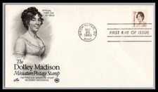 US FDC # 1822 15c Dolley Madison ArtCraft / PCS  S.Cancel 1980, 9p2619