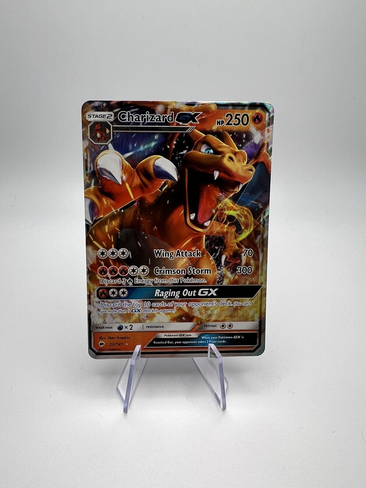 Charizard GX 20/147 - SM: Burning Shadows - Ultra Rare Holo Pokemon Card NM